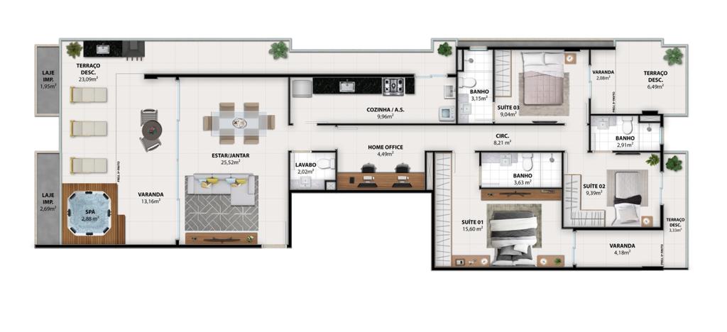 Imagem Apartamento com 3 Quartos à Venda, 89 m²em Jardim Camburi - Vitória