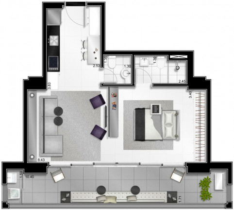 Imagem Apartamento com 1 Quarto para Alugar, 73 m² em Vila Nova Conceição - São Paulo