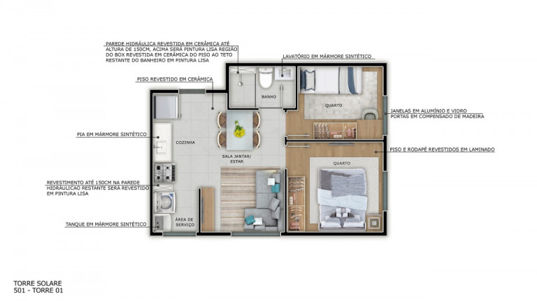 Imagem Apartamento com 2 Quartos à Venda, 37 m² em Mondubim - Fortaleza