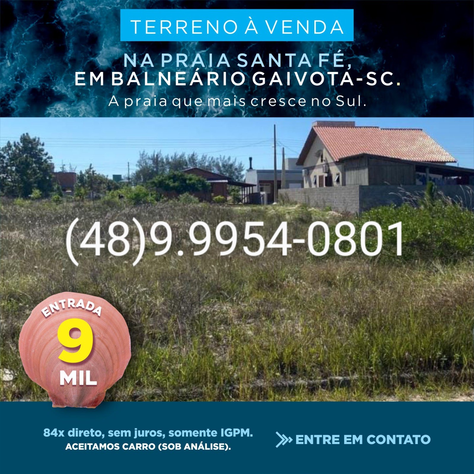 Imagem Terreno à Venda, 360 m²em Loteamento Santa Fé - Balneário Gaivota Imagem Terreno à Venda, 360 m²em Loteamento Santa Fé - Balneário Gaivota