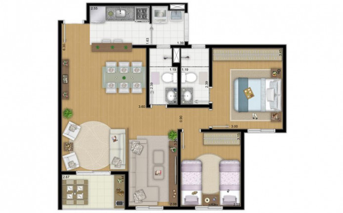Imagem Apartamento com 3 Quartos à Venda, 71 m² em Vila Nambi - Jundiaí Imagem Apartamento com 3 Quartos à Venda, 71 m² em Vila Nambi - Jundiaí