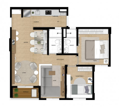 Imagem Apartamento com 2 Quartos à Venda, 53 m² em Jardim Independência - São Paulo Imagem Apartamento com 2 Quartos à Venda, 53 m² em Jardim Independência - São Paulo