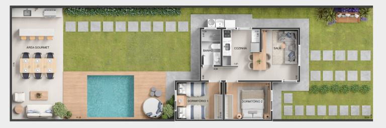 Imagem Casa com 2 Quartos à Venda, 56 m²em Jardim oliveiras - PIRACICABA