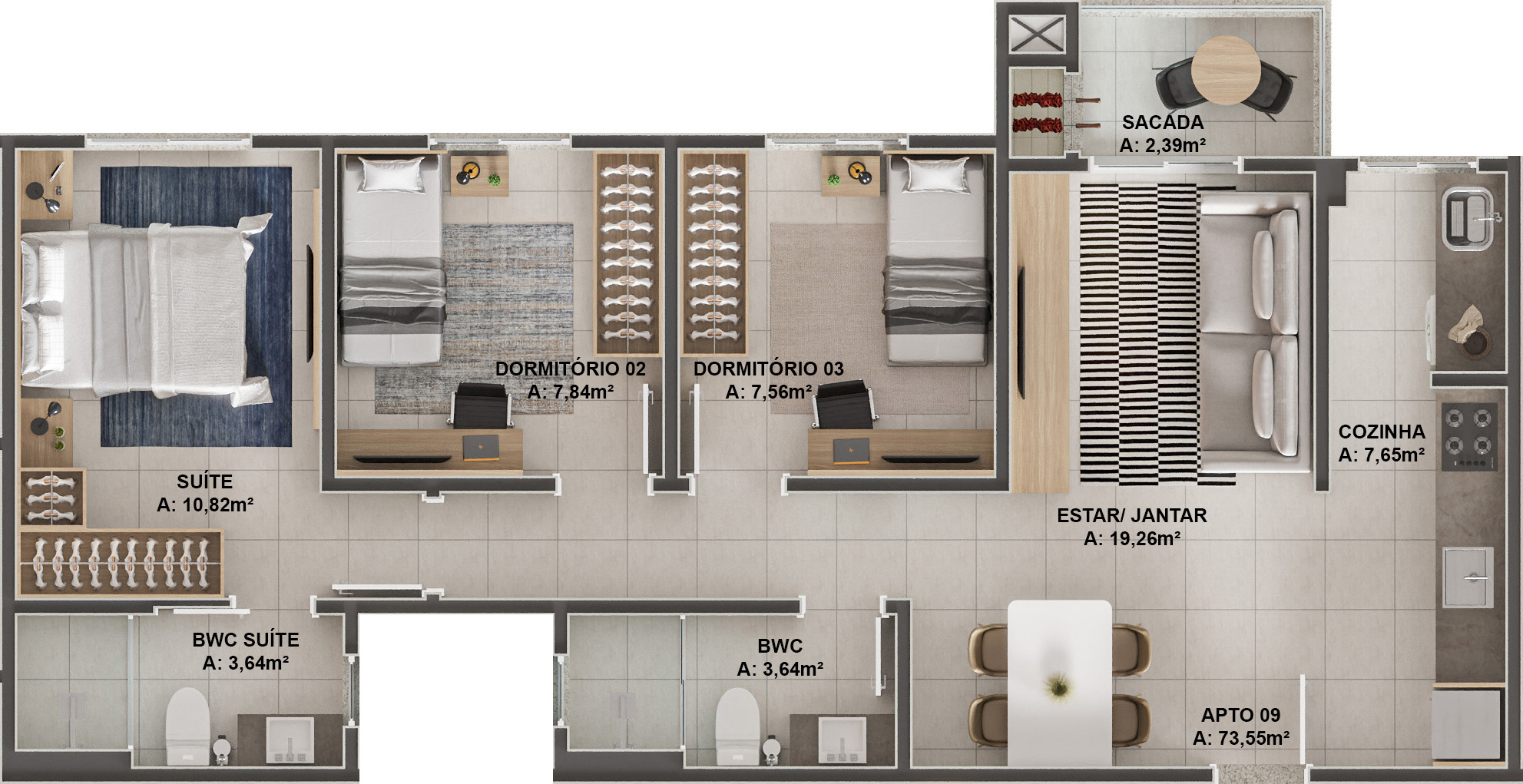 Imagem Apartamento com 2 Quartos à Venda, 55 m²em Humaitá - Tubarão Imagem Apartamento com 2 Quartos à Venda, 55 m²em Humaitá - Tubarão