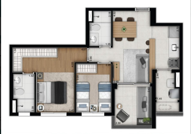 Imagem Apartamento com 2 Quartos à Venda,  em Vila Monte Alegre - São Paulo