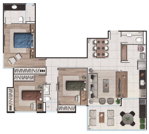 Imagem Apartamento com 3 Quartos à Venda, 97 m² em Centro - Juiz de Fora Imagem Apartamento com 3 Quartos à Venda, 97 m² em Centro - Juiz de Fora