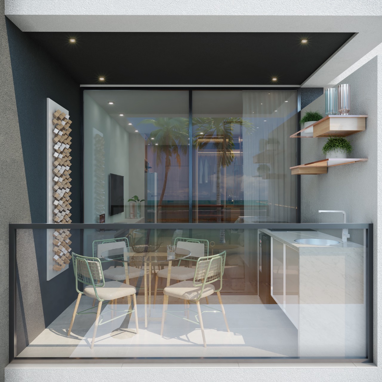 Imagem Apartamento com 1 Quarto à Venda, 52 m²em Praia dos Carneiros - Tamandaré