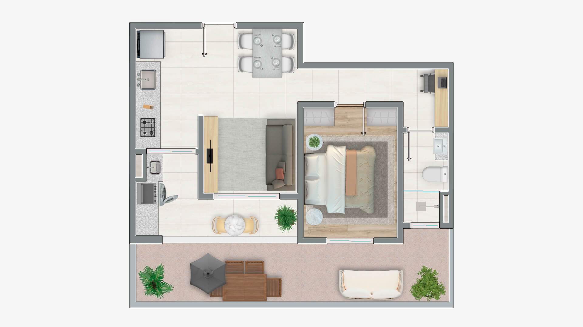 Imagem Apartamento com 2 Quartos à Venda, 49 m²em São Pedro - Osasco