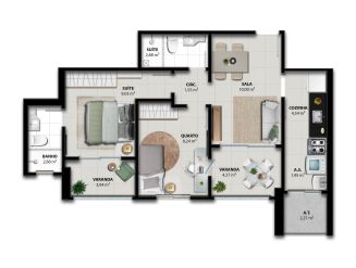 Imagem Apartamento com 2 Quartos à Venda, 59 m² em Jockey de Itaparica - Vila Velha