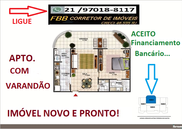 Imagem Apartamento com 1 Quarto à Venda, 55 m² em Braga - Cabo Frio