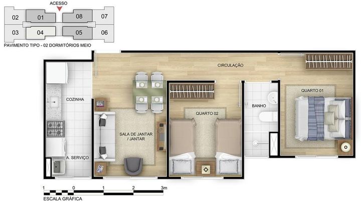 Imagem Apartamento com 2 Quartos à Venda, 40 m² em Cosmos - Rio De Janeiro Imagem Apartamento com 2 Quartos à Venda, 40 m² em Cosmos - Rio De Janeiro