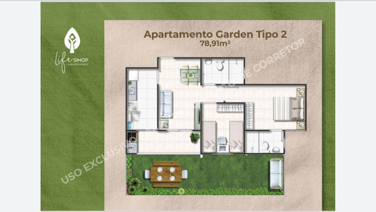 Imagem Apartamento com 1 Quarto à Venda, em Residencial Florença - Sinop Imagem Apartamento com 1 Quarto à Venda, em Residencial Florença - Sinop