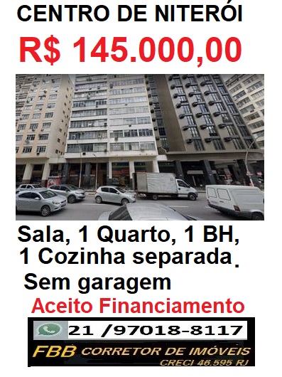 Imagem Apartamento com 1 Quarto à Venda, 42 m² em Centro - Niterói Imagem Apartamento com 1 Quarto à Venda, 42 m² em Centro - Niterói