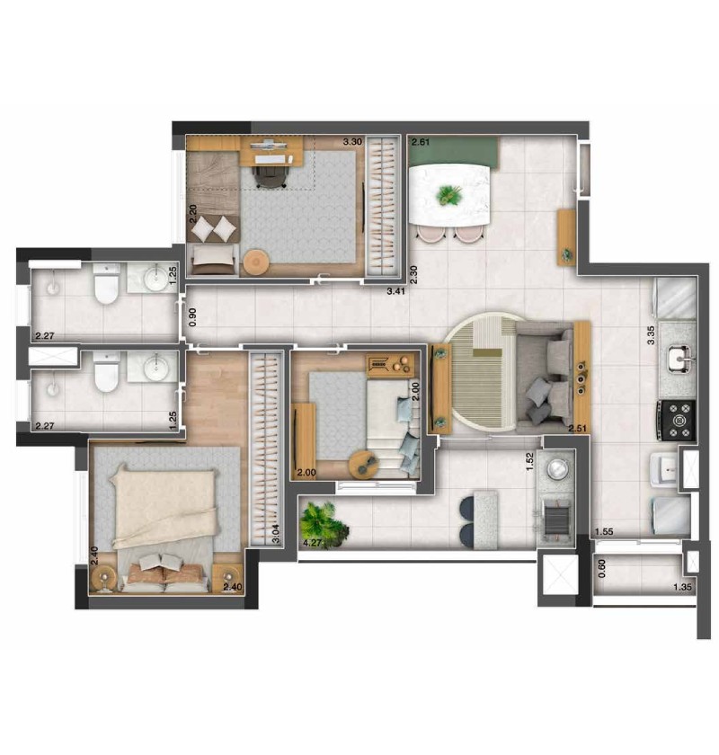 Imagem Apartamento com 2 Quartos à Venda, 48 m²em Presidente Altino - Osasco