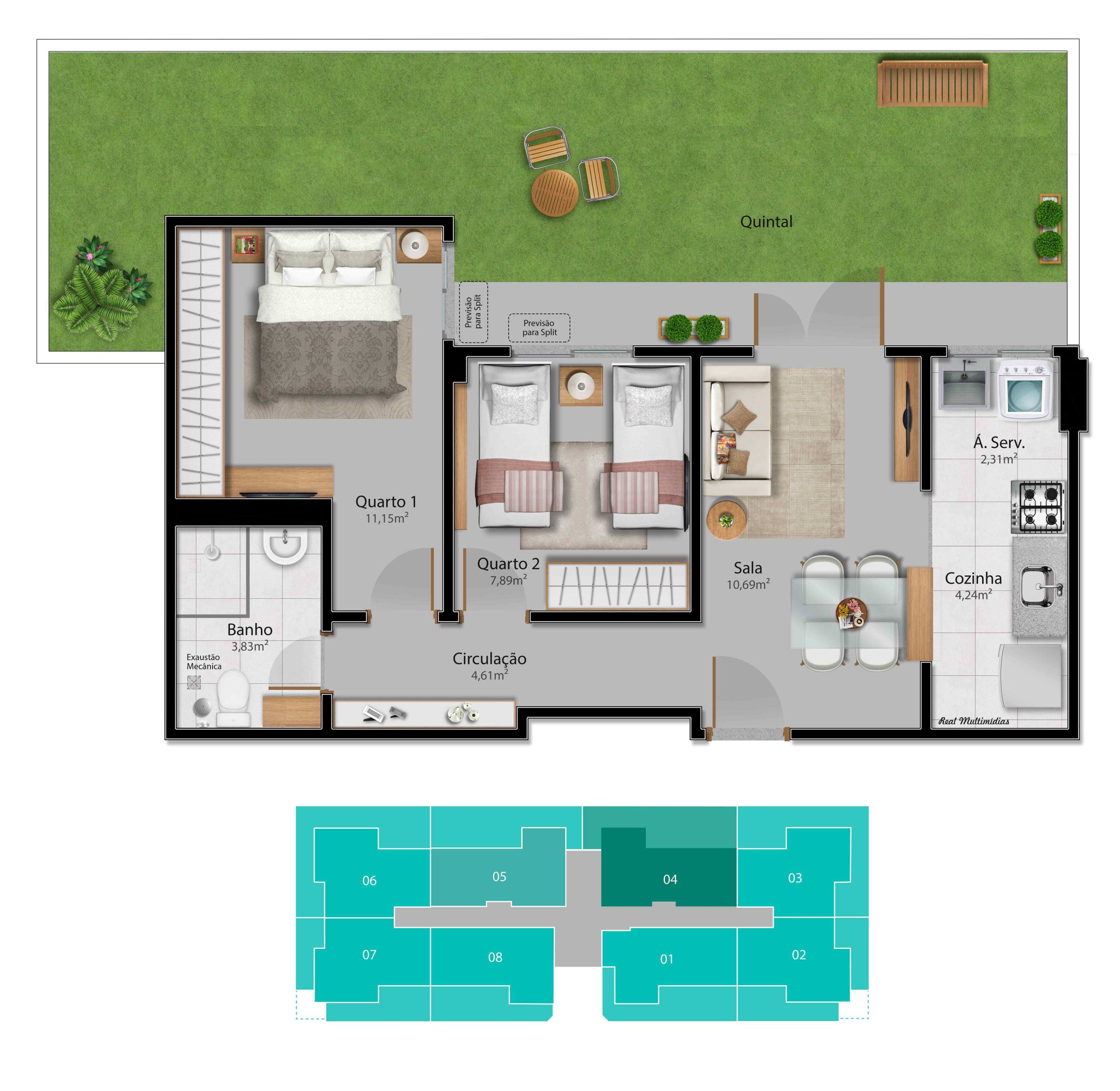 Imagem Apartamento com 2 Quartos à Venda, 48 m² em Santa Paula II - Vila Velha
