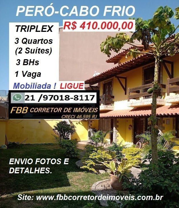 Imagem Casa de Condomínio com 3 Quartos à Venda, 100 m² em Peró - Cabo Frio Imagem Casa de Condomínio com 3 Quartos à Venda, 100 m² em Peró - Cabo Frio