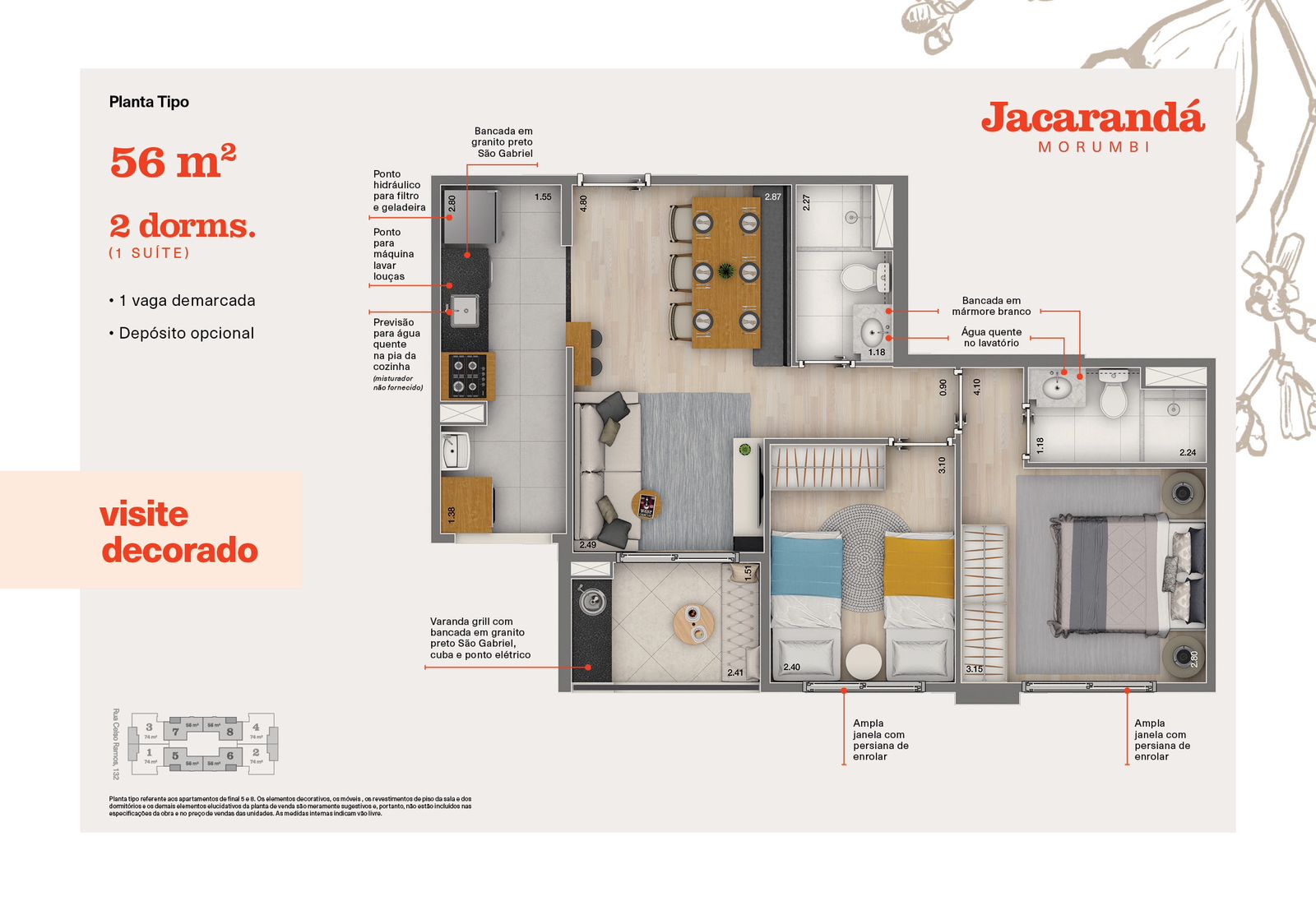 Imagem Apartamento com 2 Quartos à Venda, 56 m² em Vila Andrade - São Paulo