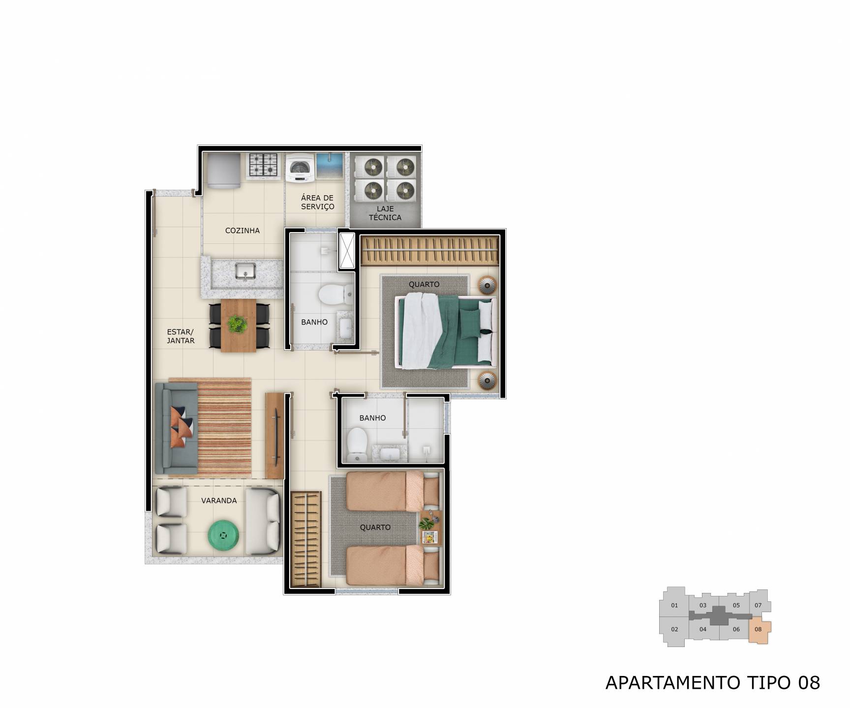 Imagem Apartamento com 2 Quartos à Venda, 59 m² em Praia de Itaparica - Vila Velha Imagem Apartamento com 2 Quartos à Venda, 59 m² em Praia de Itaparica - Vila Velha
