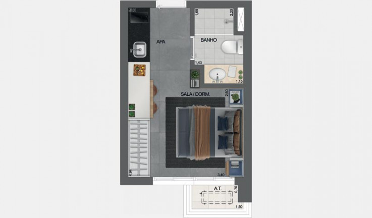 Imagem Apartamento à Venda, 21 m² em Paraíso - São Paulo