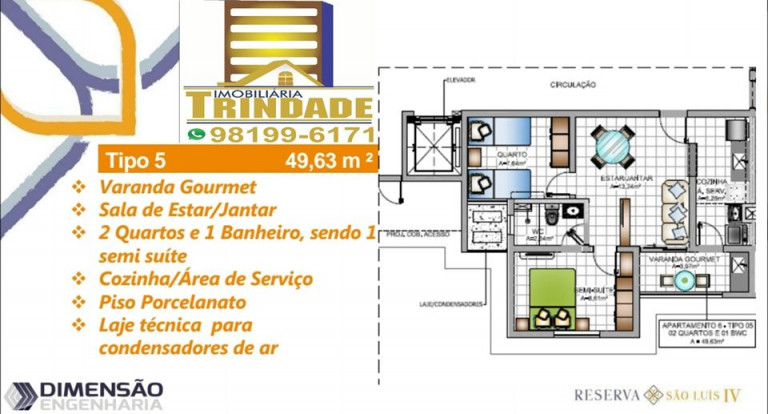 Imagem Apartamento com 2 Quartos à Venda, 55 m² em Jardim Eldorado - São Luís Imagem Apartamento com 2 Quartos à Venda, 55 m² em Jardim Eldorado - São Luís