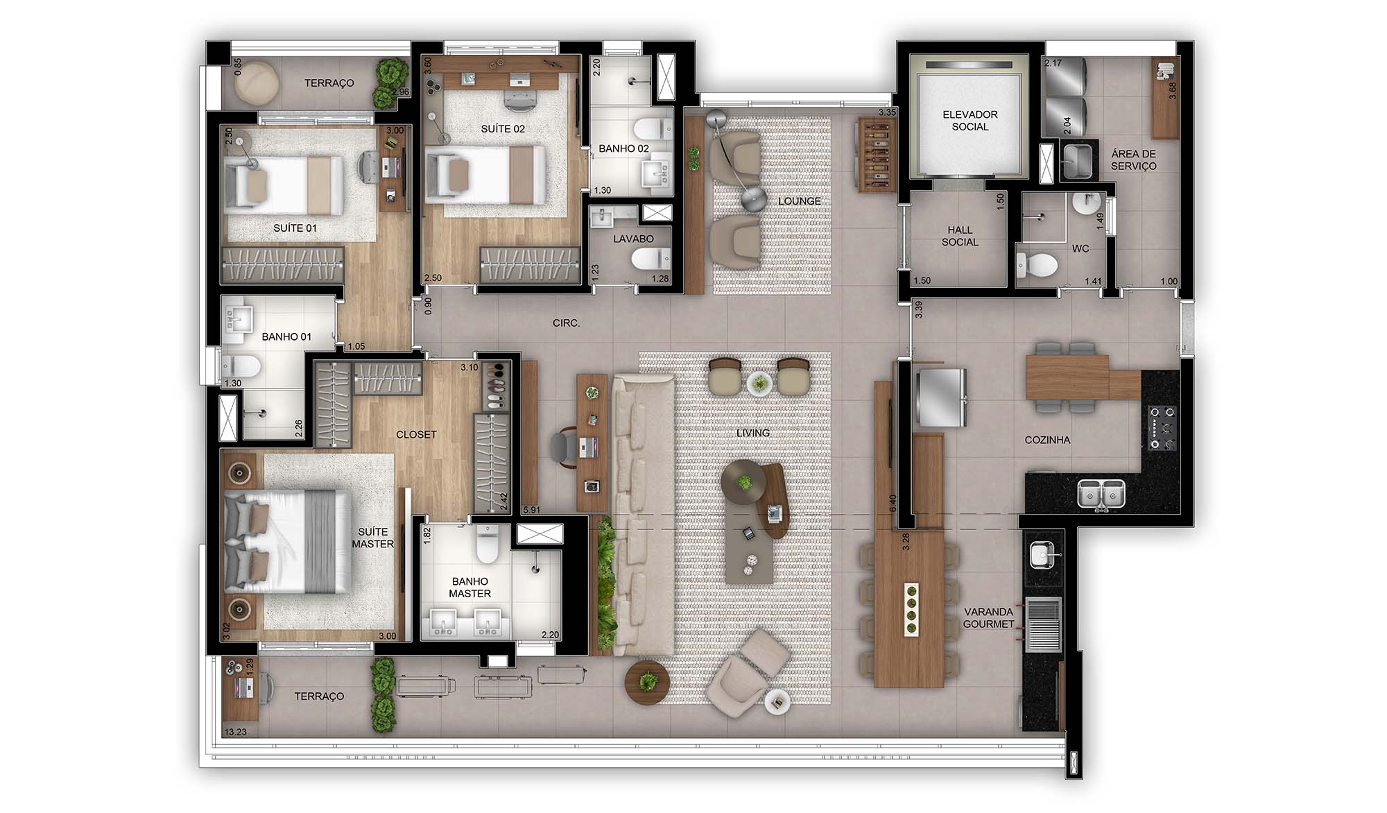 Imagem Apartamento com 3 Quartos à Venda, 160 m²em Vila Olímpia - São Paulo
