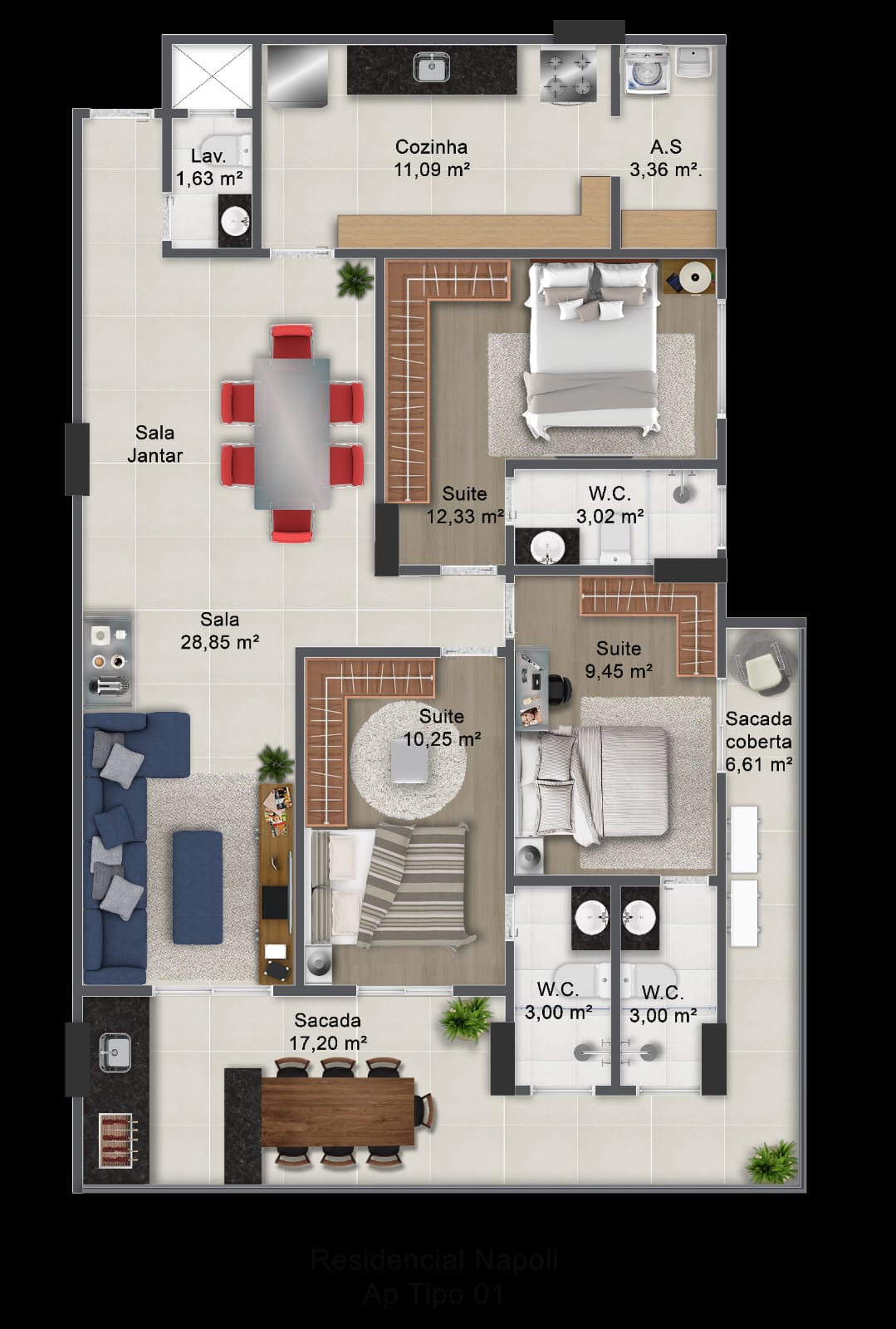 Imagem Apartamento com 3 Quartos à Venda, 121 m²em Guilhermina - Praia Grande Imagem Apartamento com 3 Quartos à Venda, 121 m²em Guilhermina - Praia Grande