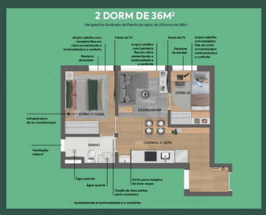 Imagem Apartamento com 2 Quartos à Venda, 37 m² em República - São Paulo Imagem Apartamento com 2 Quartos à Venda, 37 m² em República - São Paulo
