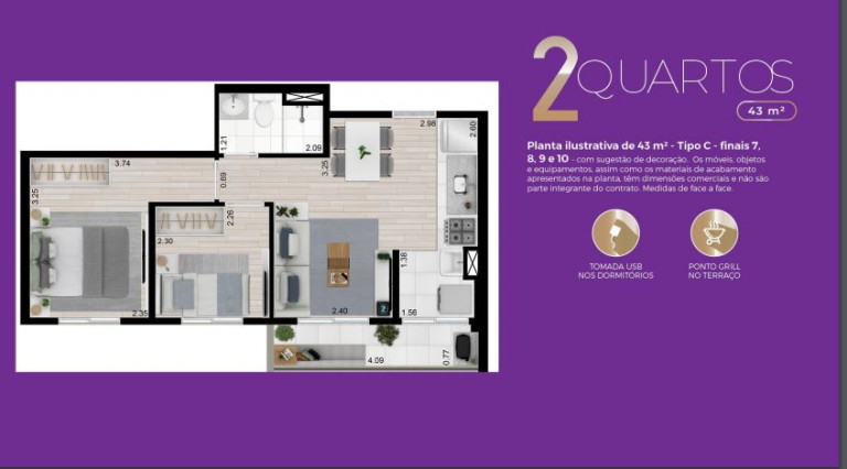 Imagem Apartamento com 2 Quartos à Venda, 41 m² em Remédios - Osasco
