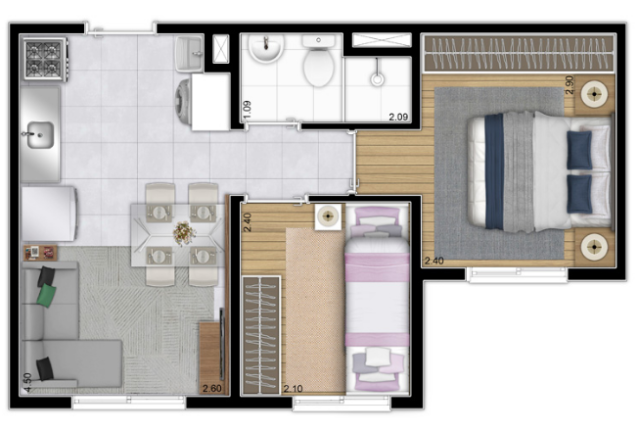 Imagem Apartamento com 2 Quartos à Venda, 33 m² em Colônia (Zona Leste) - São Paulo