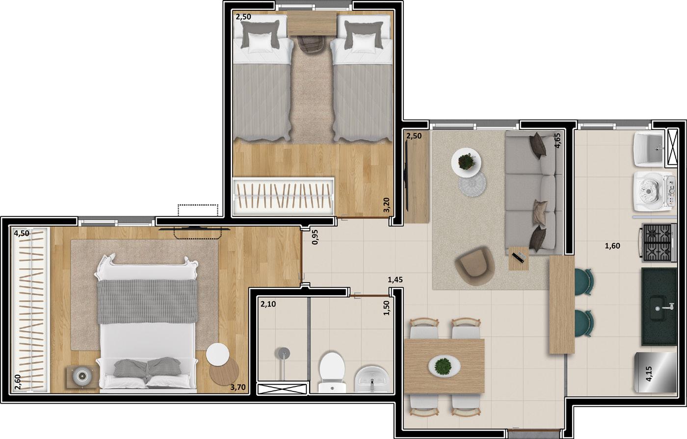 Imagem Apartamento com 2 Quartos à Venda, 48 m²em Vila Virgínia - Ribeirão Preto