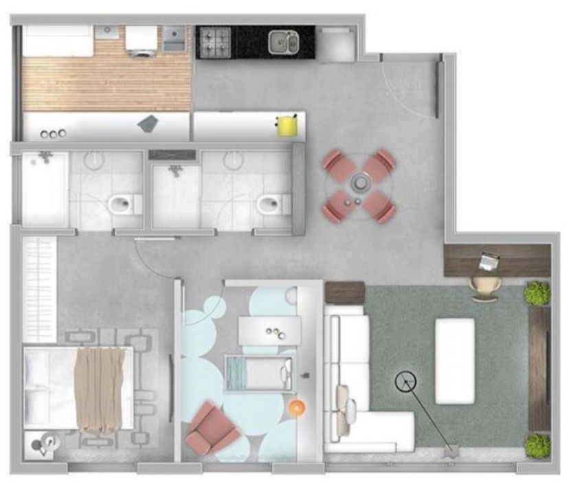 Imagem Apartamento com 2 Quartos à Venda, 70 m²em Chácara Gaivotas - São Paulo