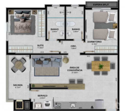 Imagem Apartamento com 3 Quartos à Venda, 87 m² em Brasília - Criciúma Imagem Apartamento com 3 Quartos à Venda, 87 m² em Brasília - Criciúma
