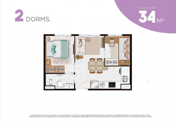 Imagem Apartamento com 2 Quartos à Venda, 49 m² em Santo Amaro - São Paulo