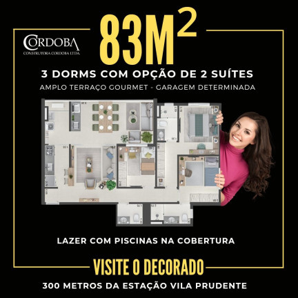 Imagem Apartamento com 4 Quartos à Venda, 101 m² em Vila Prudente - São Paulo