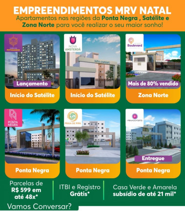 Imagem Apartamento com 2 Quartos à Venda, 50 m² em Ponta Negra - Natal