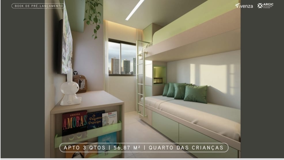 Apartamento com 3 Quartos à Venda, 56 m²em Casa Amarela - Recife