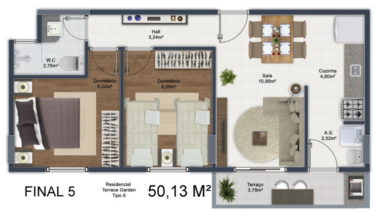 Imagem Apartamento com 2 Quartos à Venda, 56 m² em Mirim - Praia Grande