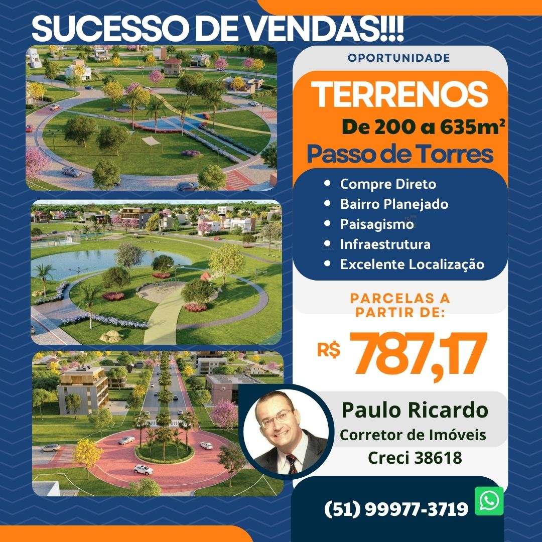 Imagem Terreno à Venda, 218 m² em  - Passo de Torres