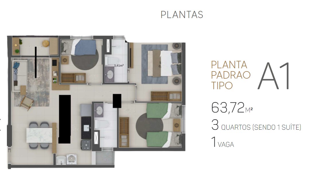 Imagem Apartamento com 3 Quartos à Venda, 63 m² em Sapiranga-coité - Fortaleza Imagem Apartamento com 3 Quartos à Venda, 63 m² em Sapiranga-coité - Fortaleza