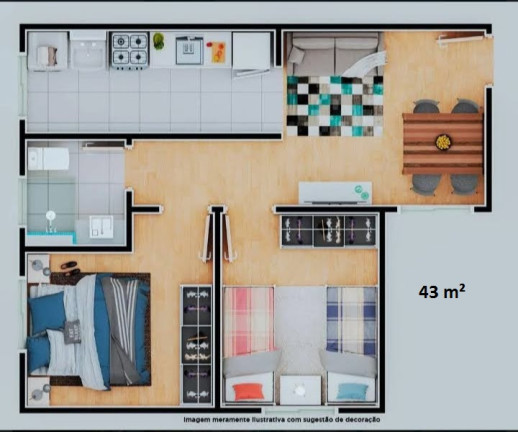 Imagem Apartamento com 2 Quartos à Venda, em Botujuru - Mogi das Cruzes Imagem Apartamento com 2 Quartos à Venda, em Botujuru - Mogi das Cruzes