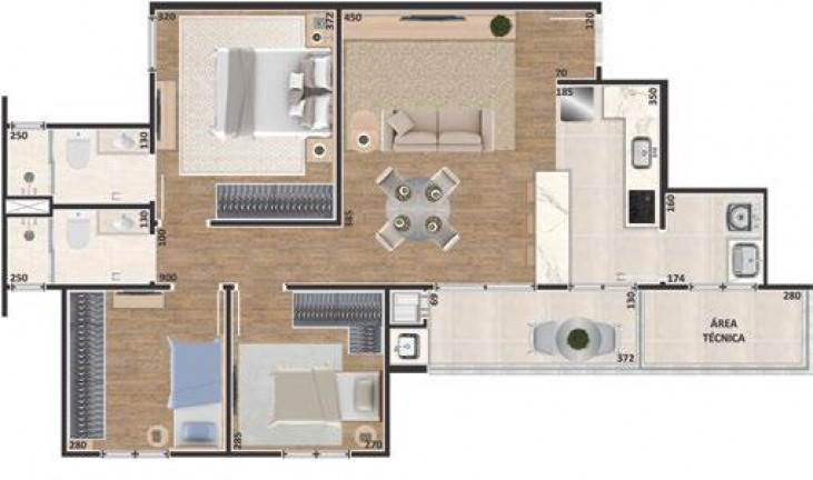 Imagem Apartamento com 3 Quartos à Venda, 83 m² em Centro - São José dos Pinhais Imagem Apartamento com 3 Quartos à Venda, 83 m² em Centro - São José dos Pinhais