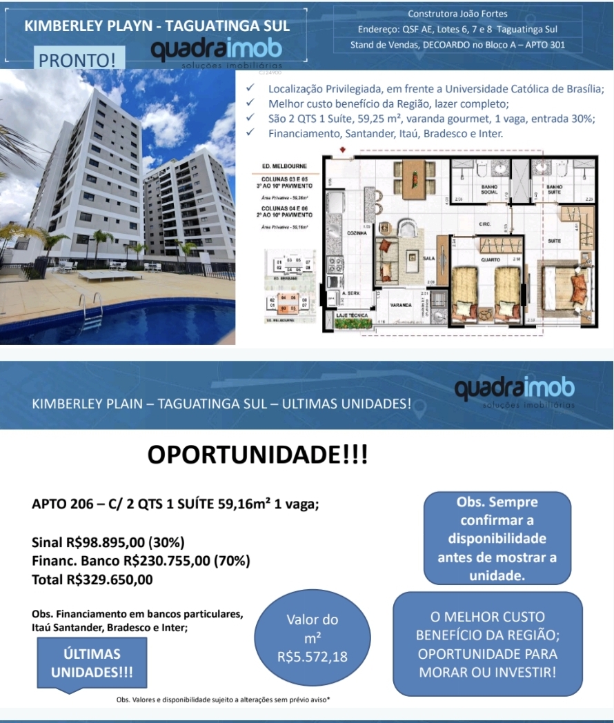 Imagem Apartamento com 1 Quarto à Venda, 30 m²em Sul (Águas Claras) - Brasília Imagem Apartamento com 1 Quarto à Venda, 30 m²em Sul (Águas Claras) - Brasília
