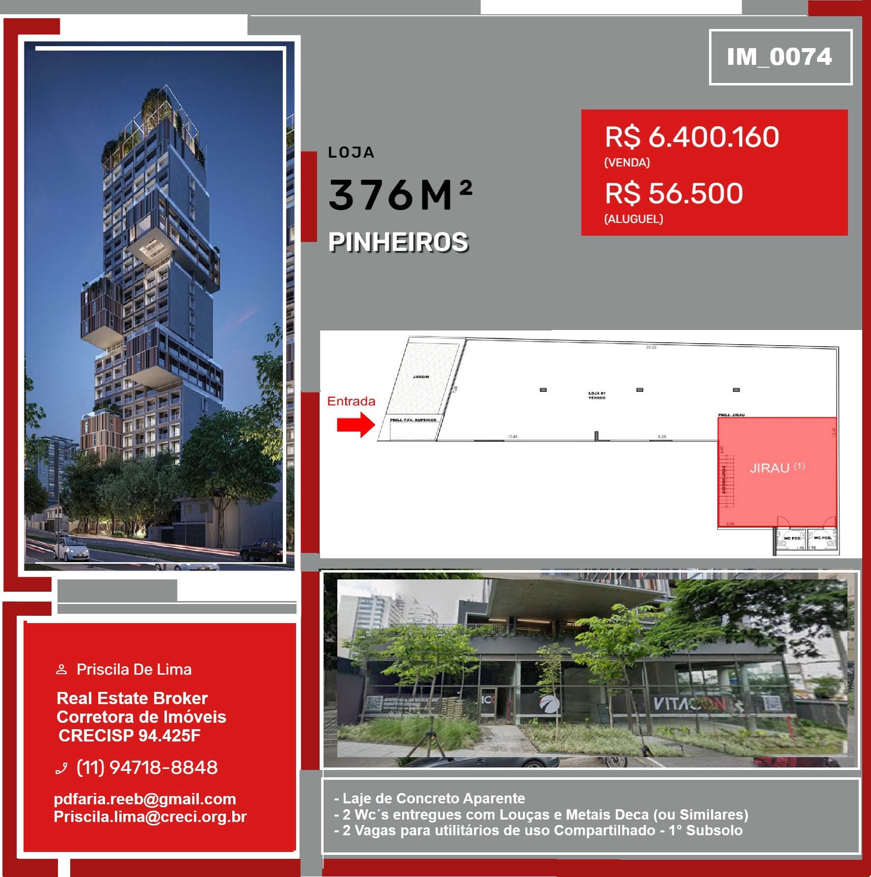 Imagem Loja à Venda ou Locação, 376 m² em Cerqueira César - São Paulo