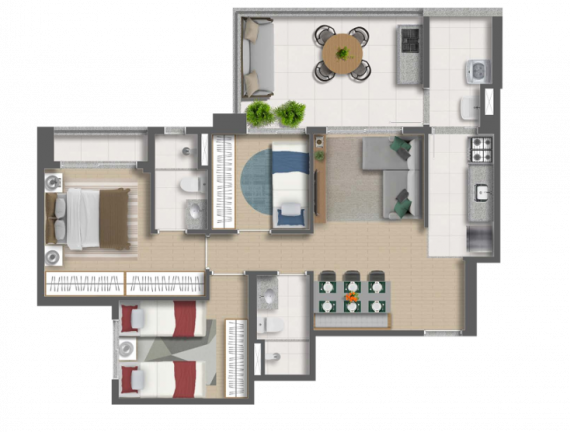 Imagem Apartamento com 2 Quartos à Venda, 57 m² em Vila Mascote - São Paulo