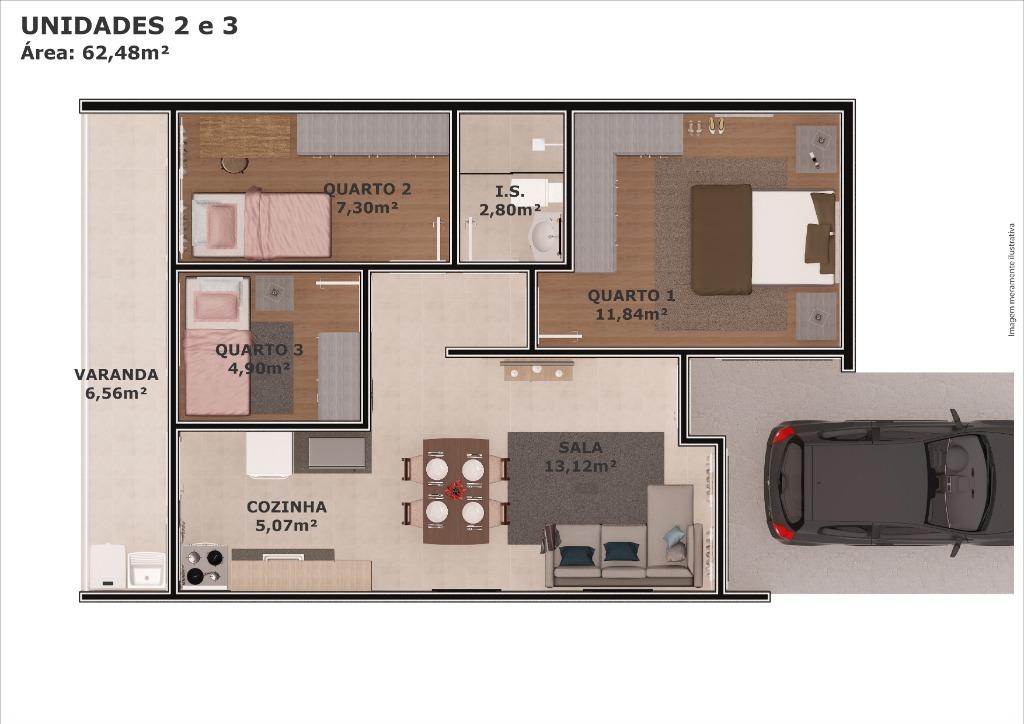 Imagem Casa com 3 Quartos à Venda, 60 m²em Santa Cândida - Curitiba