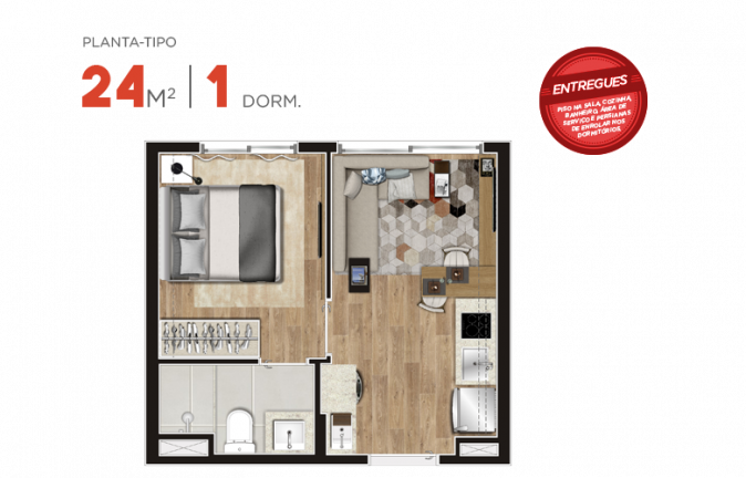 Imagem Apartamento com 1 Quarto à Venda, 24 m² em Tatuapé - São Paulo Imagem Apartamento com 1 Quarto à Venda, 24 m² em Tatuapé - São Paulo