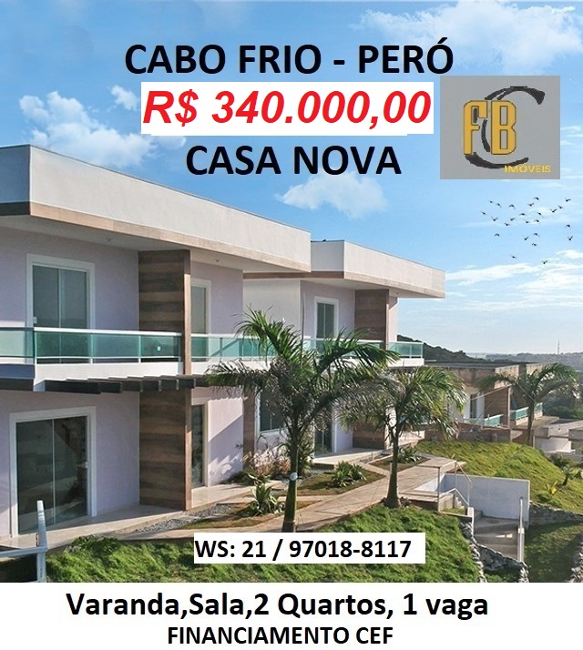 Casa de Condomínio com 3 Quartos à Venda, 73 m² em Peró - Cabo Frio