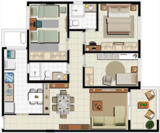 Imagem Apartamento com 3 Quartos à Venda, 77 m² em Aleixo - Manaus Imagem Apartamento com 3 Quartos à Venda, 77 m² em Aleixo - Manaus