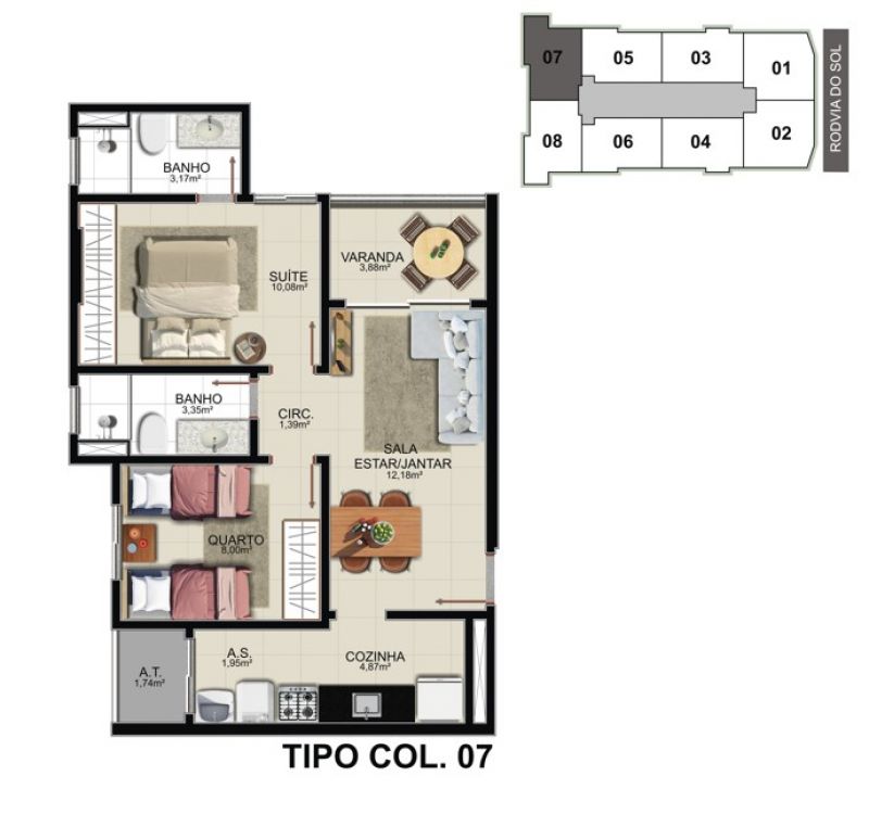 Imagem Apartamento com 2 Quartos à Venda, 65 m² em Praia de Itaparica - Vila Velha