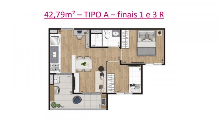 Imagem Studio com 2 Quartos à Venda, 43 m² em Belenzinho - São Paulo Imagem Studio com 2 Quartos à Venda, 43 m² em Belenzinho - São Paulo